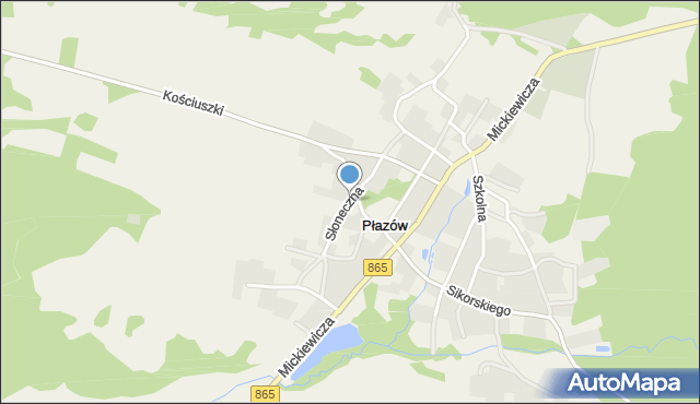 Płazów, Dawna Świerczewskiego Karola, gen., mapa Płazów