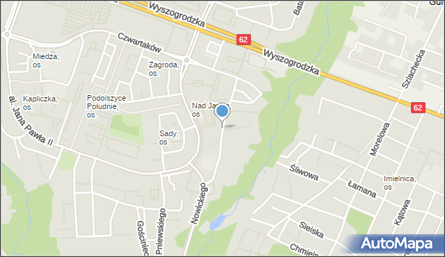 Płock, Dawna Zubrzyckiego Franciszka, mapa Płock