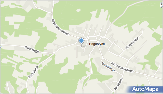 Pogorzyce, Dawna 23 Stycznia, mapa Pogorzyce