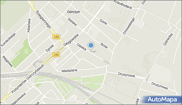 Poznań, Daleka, mapa Poznania