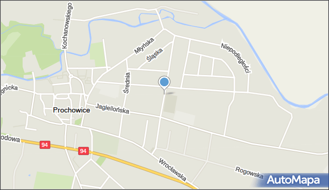 Prochowice, Dawna 2 AWP, mapa Prochowice