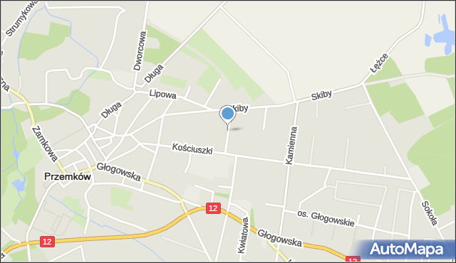 Przemków, Dawna Świerczewskiego Karola, gen., mapa Przemków