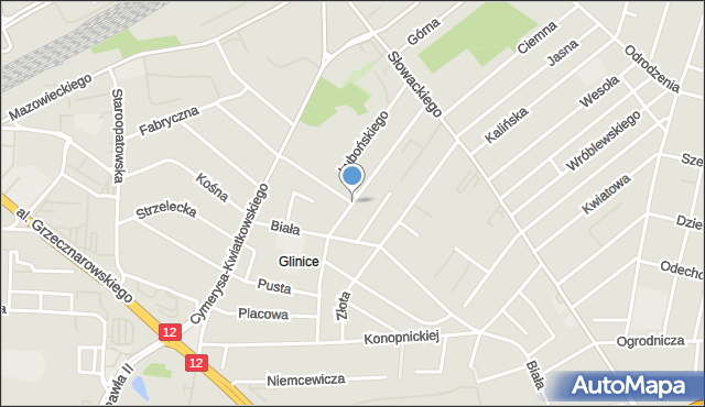 Radom, Dąbrowskiego Henryka, gen., mapa Radomia