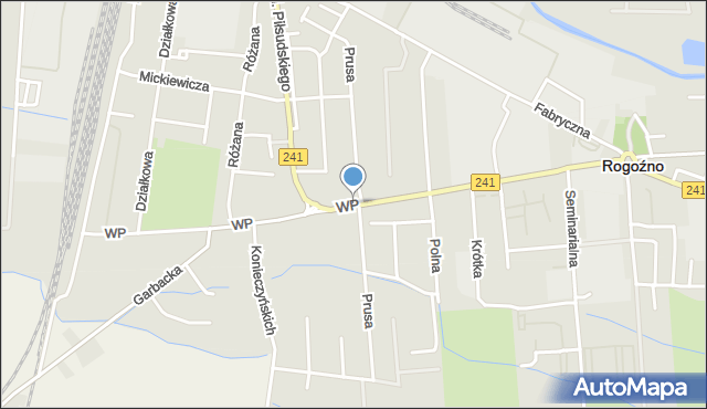 Rogoźno powiat obornicki, Dawna 2 Armii Wojska Polskiego, mapa Rogoźno powiat obornicki
