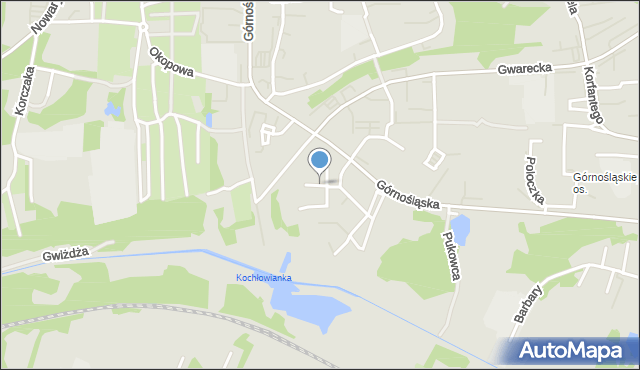 Ruda Śląska, Dawna Kowalskiego-Olka Aleksandra, mapa Rudy Śląskiej