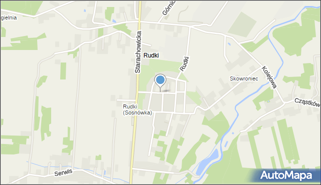 Rudki gmina Nowa Słupia, Dawna 22 Lipca, mapa Rudki gmina Nowa Słupia