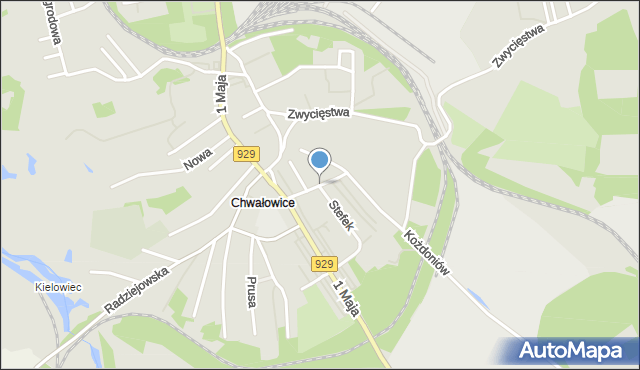 Rybnik, Dawna Stawiarza Józefa, mapa Rybnika