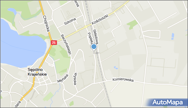 Sępólno Krajeńskie, Dawna 27 Stycznia, mapa Sępólno Krajeńskie