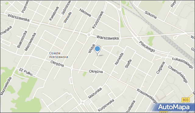 Siedlce, Dawna Kruczkowskiego Leona, mapa Siedlce