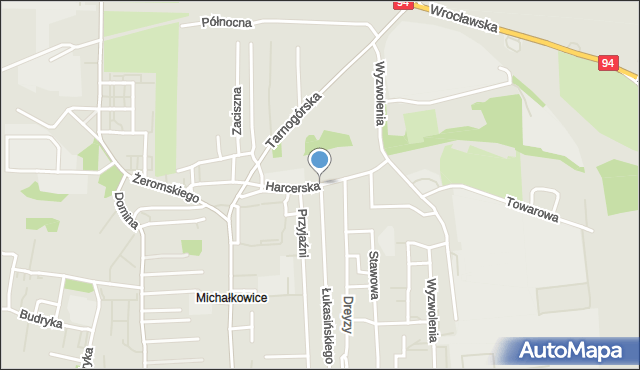 Siemianowice Śląskie, Dawna Jana Hadamika, mapa Siemianowice Śląskie