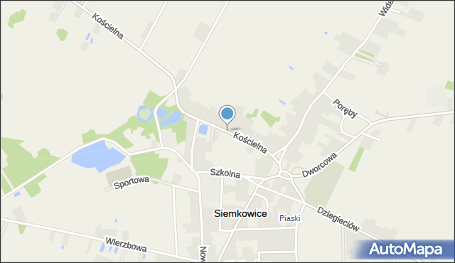 Siemkowice, Dawna 18 Stycznia, mapa Siemkowice