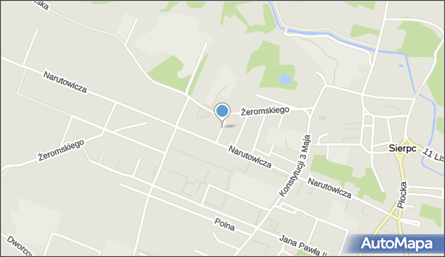 Sierpc, Dawna Kruczkowskiego Leona, mapa Sierpc