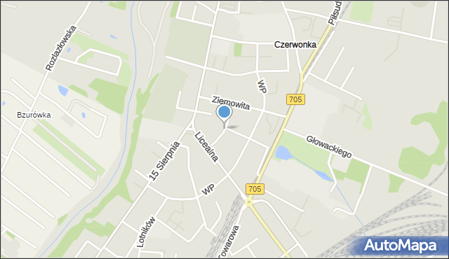 Sochaczew, Dąbrowskiego Jarosława, gen., mapa Sochaczew