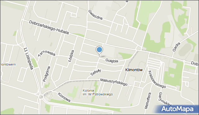 Sosnowiec, Dawna Krasickiego Janka, mapa Sosnowca