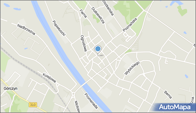 Śrem, Dąbrowskiego Floriana, mapa Śrem