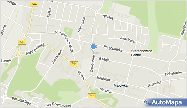 Starachowice, Dawna Mrozowskiego Jana, mapa Starachowic