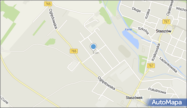 Staszów, Dąbrowskiej Marii, mapa Staszów