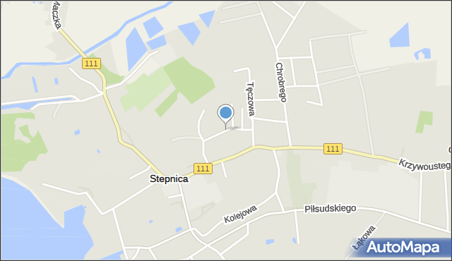 Stepnica, Dawna Osiedle czterdziestolecia PRL, mapa Stepnica