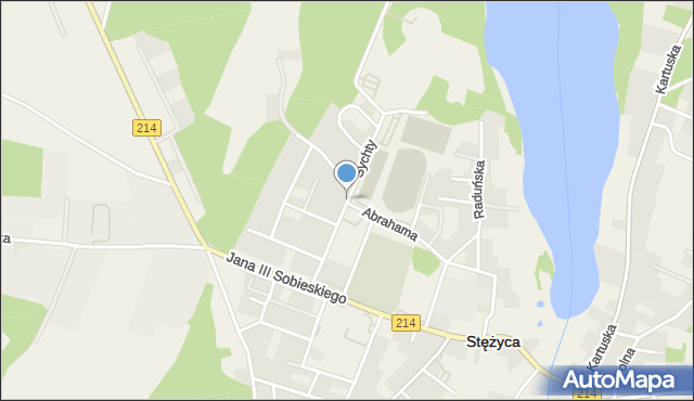 Stężyca powiat kartuski, Dawna Sychty Bernarda, mapa Stężyca powiat kartuski