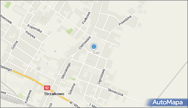 Strzałkowo powiat słupecki, Dawna Czterdziestolecia PRL, mapa Strzałkowo powiat słupecki