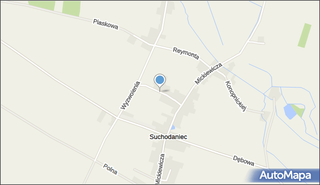 Suchodaniec, Dawna Pstrowskiego, mapa Suchodaniec