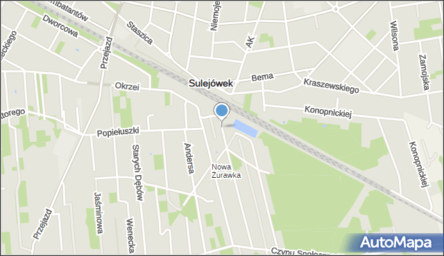 Sulejówek, Dąbka, mapa Sulejówek