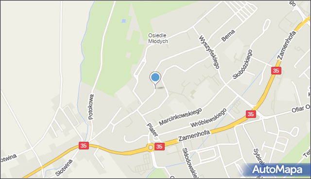 Świdnica, Dąbrowskiego Jarosława, gen., mapa Świdnicy