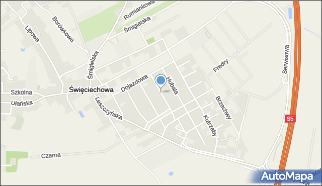 Święciechowa, Dawna Świerczewskiego Karola, gen., mapa Święciechowa