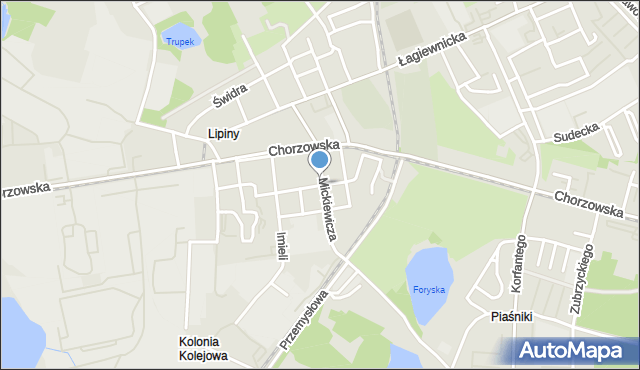 Świętochłowice, Dawna Sawickiej Hanki, mapa Świętochłowice