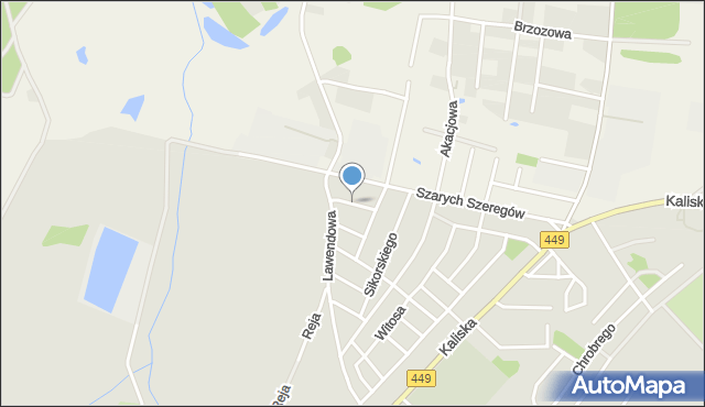 Syców, Dąbrowskiej Marii, mapa Syców