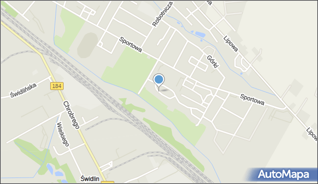 Szamotuły, Dawna Łopińskiego Romualda, mapa Szamotuły