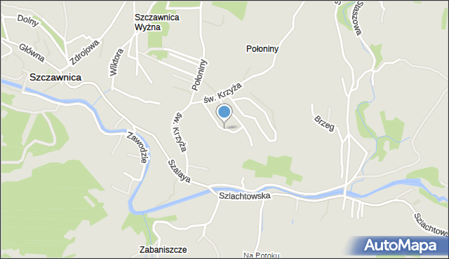 Szczawnica, Dawna Osiedle XX-lecia, mapa Szczawnica