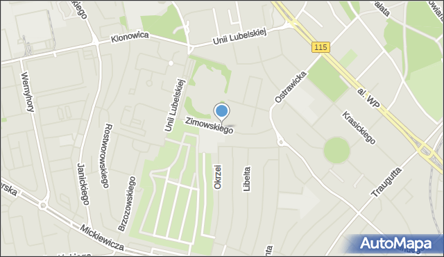 Szczecin, Dawna Szenwalda Lucjana, mapa Szczecina