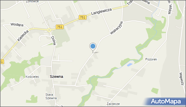 Szewna, Dawna Szymańskiego Stanisława, mapa Szewna