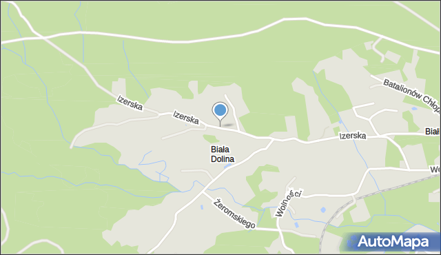 Szklarska Poręba, Dawna Armii Czerwonej, mapa Szklarska Poręba
