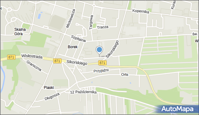 Tarnobrzeg, Dawna Sarny Józefa, por., mapa Tarnobrzegu