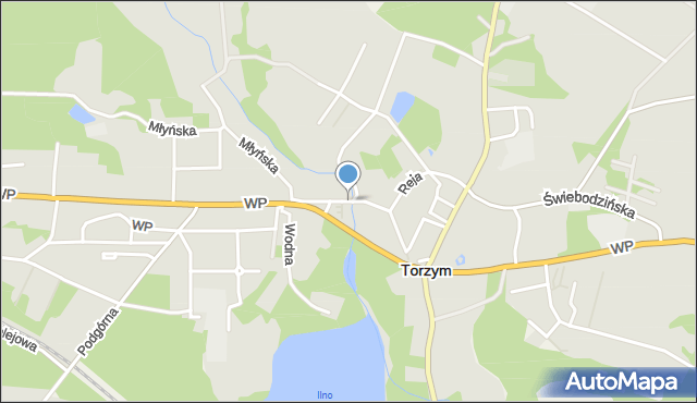 Torzym, Dawna Świerczewskiego Karola, gen., mapa Torzym