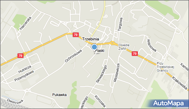 Trzebinia powiat chrzanowski, Dawna Żmirka K., mapa Trzebinia powiat chrzanowski