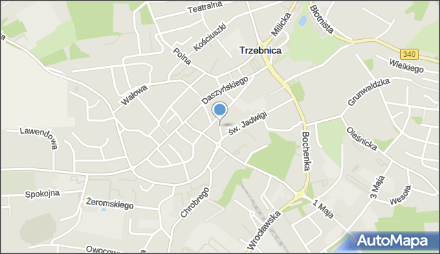 Trzebnica, Dawna 9 Maja, mapa Trzebnica