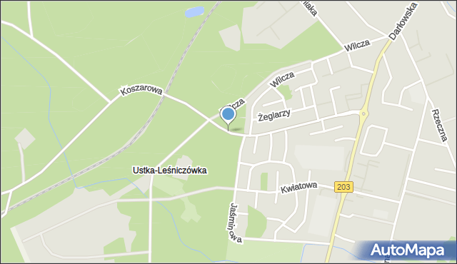 Ustka, Dawna Zubrzyckiego Franciszka, mapa Ustka