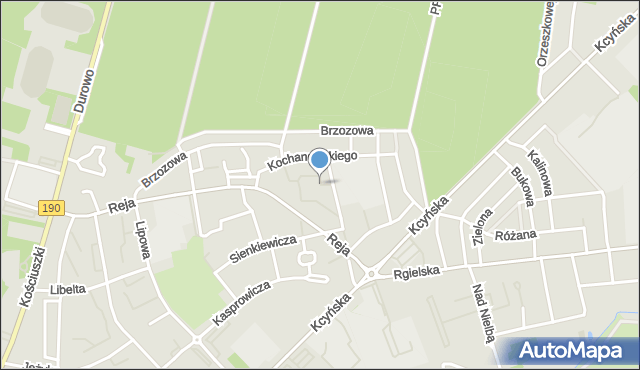 Wągrowiec, Dawna Wyszyńskiego Stefana, kard., pl., mapa Wągrowiec