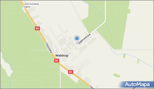 Walidrogi, Dąbrowicka, mapa Walidrogi