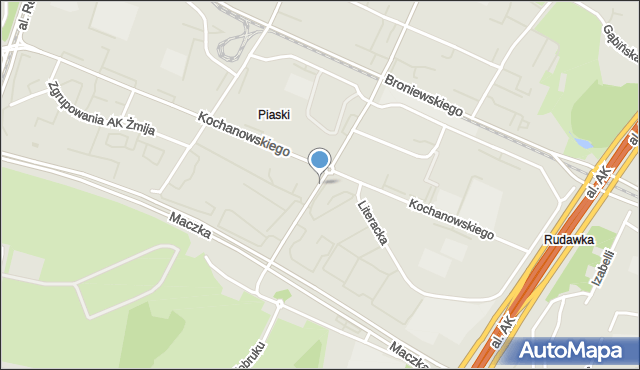 Warszawa, Dawna Rudnickiego Lucjana, mapa Warszawy