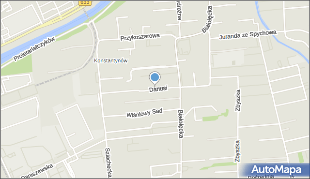 Warszawa, Danusi, mapa Warszawy