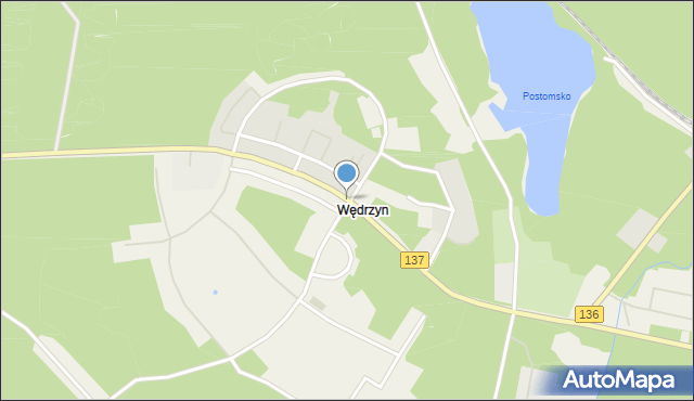 Wędrzyn, Dawna Osiedle Wojskowe, mapa Wędrzyn