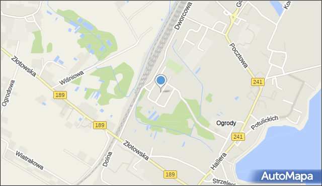 Więcbork, Dawna Zubrzyckiego Franciszka, mapa Więcbork
