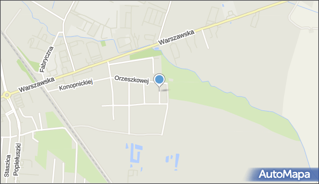 Wieluń, Dąbrowskiej Marii, mapa Wieluń