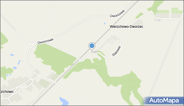 Wierzchowo-Dworzec, Dawna Parowozownia, mapa Wierzchowo-Dworzec