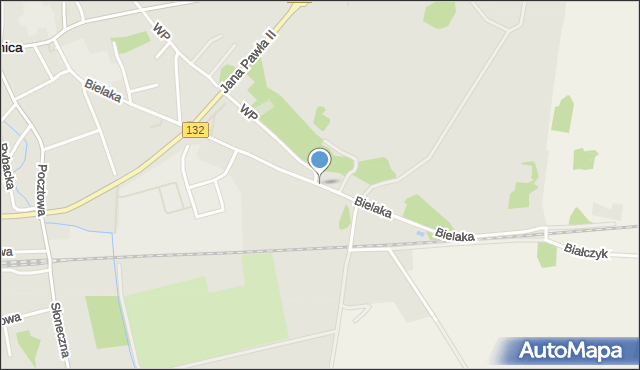 Witnica powiat gorzowski, Dawna Świerczewskiego Karola, gen., mapa Witnica powiat gorzowski