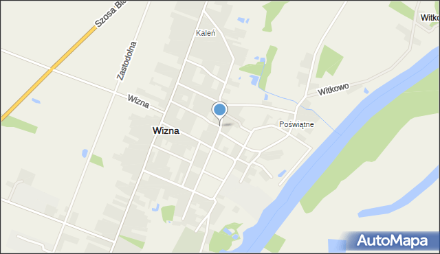 Wizna, Dawna , mapa Wizna